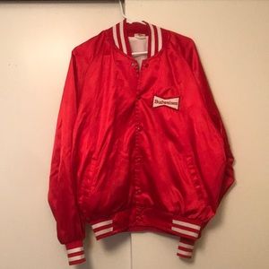 Vintage Budweiser Satin Varsity Jacket